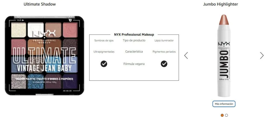 ejemplo del módulo de carrusel del a+ content premium de amazon