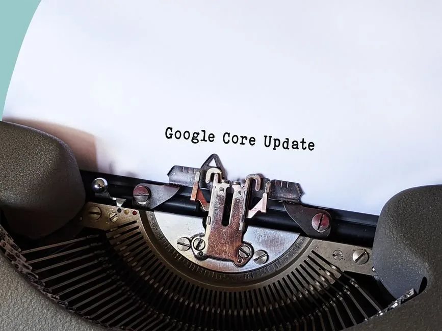 Gráfico de analítica web mostrando la caída de tráfico en una tienda online tras un Google Core Update para profesionales.