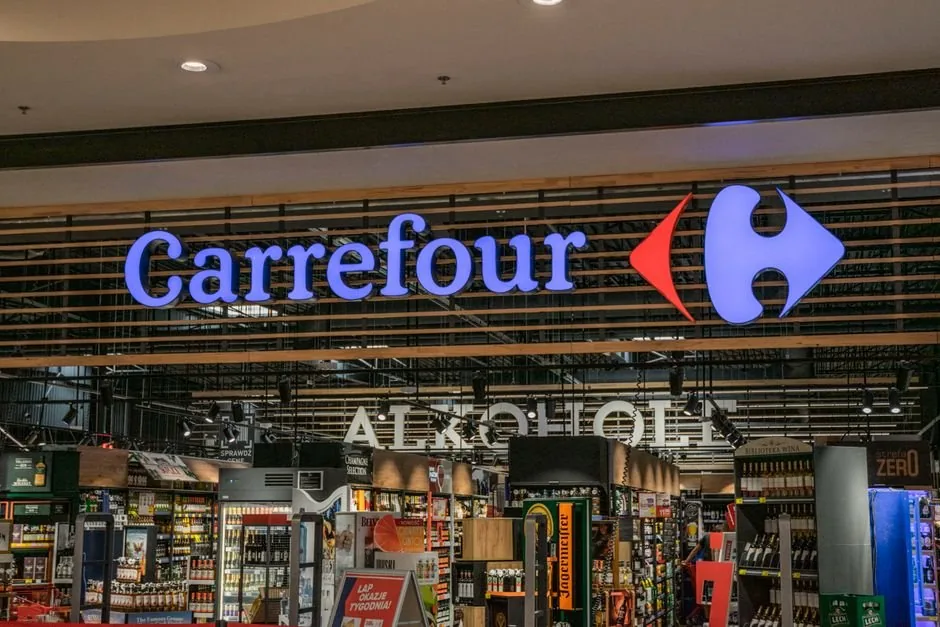 Vendedor analiza las métricas del marketplace de Carrefour en su ordenador para optimizar las ventas de su negocio online.